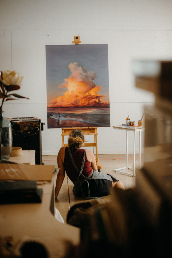 "Witness" with Timber Floating Frame - Image 2